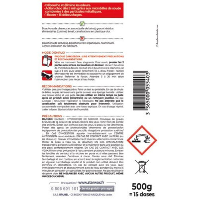 DEBOUCHEUR STARNET MICROBILL 500GR5540 (Vendu par 1)