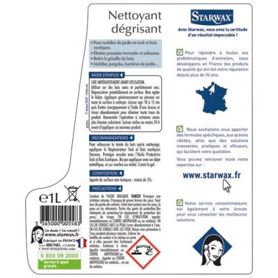 NETTOYANT DEGRISANT TECK BOIS EXOT.1L (Vendu par 1)