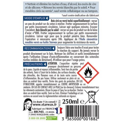 DETACHEUR P/MEUBLES CIRES VERNIS 200ML (Vendu par 1)