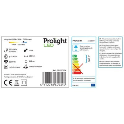 HUBLOT LED OVAL PC 10W 700LM BLANC