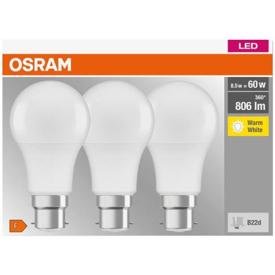 LED STD DEP.A/RADIA.8,5W B22 CHD BT3 (Vendu par 1)