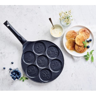 POELE A BLINIS SMILEY 27CM FONTE ALU