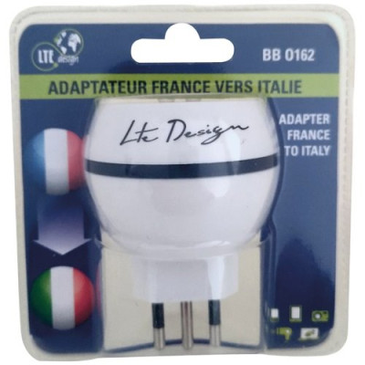Adaptateur 2p+t France-Italie 230V 2300W
