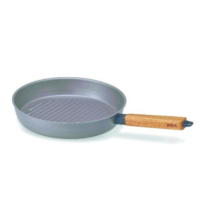 POELE GRILL 28CM NOMAD ACIER CARBONE