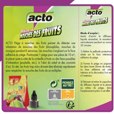 ACTO PIEGE MOUCHES DES FRUITS (Vendu par 1)