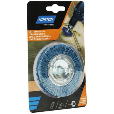 BROSSE PERCEUSE CIRC. NYLON BLEU 75