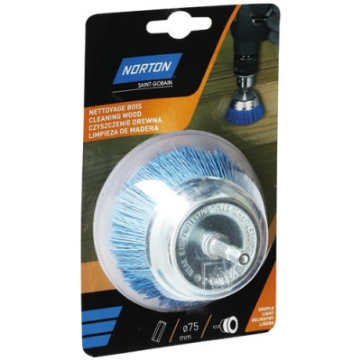 BROSSE PERCEUSE COUPE NYLON BLEU 75