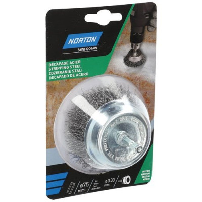 BROSSE PERCEUSE COUPE ONDULE ACIER 75