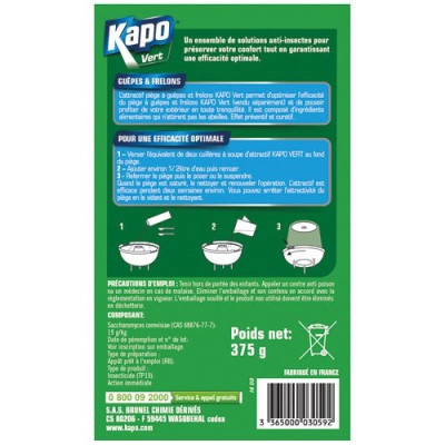 KAPO ATTRACTIF GUEPES ET FRELONS 375GR (Vendu par 1)