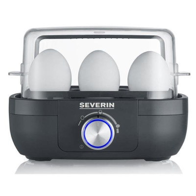 Cuiseur à œufs - 1 à 6 œufs - Coque, mollet ou dur - Signal sonore fin de cuisson - Noir