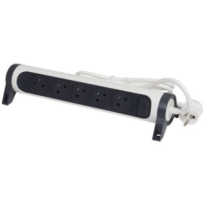 MULTIPRISE FB 5X2P+T PREN.ROT+F.3M B/N