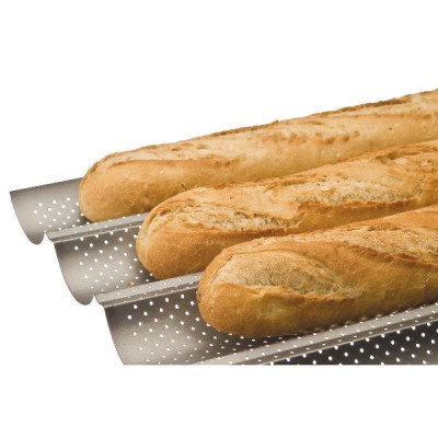 MOULE 4 BAGUETTES/TUILES PERFORE MOKA