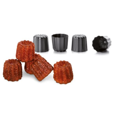 MOULES CANNELES X4 MOKA 6CM