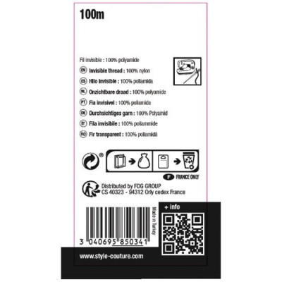 FIL INVISIBLE 100M (Vendu par 1)