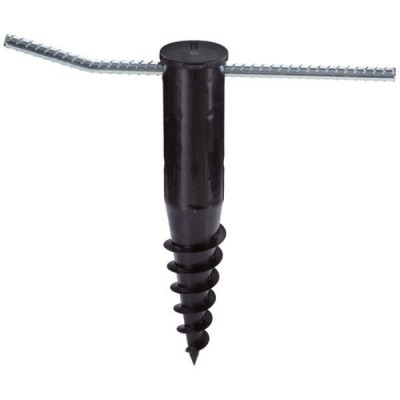 Douille en métal avec barre à visser pour séchoirs de jardin