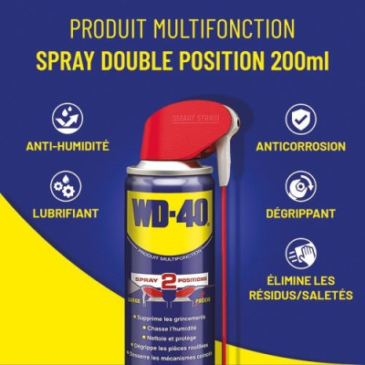 WD-40 40 Aérosols Double Position 200ml