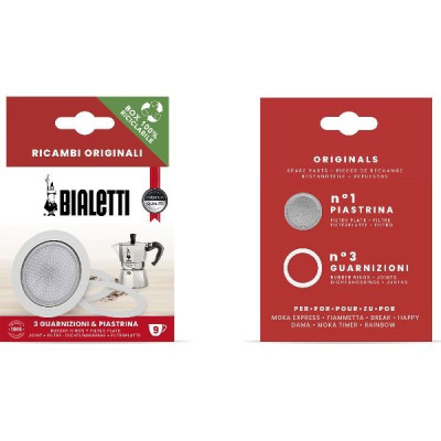 3 JOINTS + 1 FILTRE POUR CAFETIERE ITALIENNE - 0800035