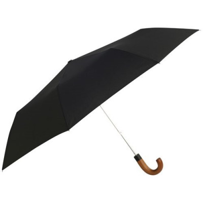 PARAPLUIE MINI AUTO NR POIG.COURB.BOIS