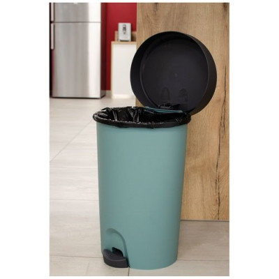 POUBELLE A PEDALE STEPY 27L VERT/ANTHR