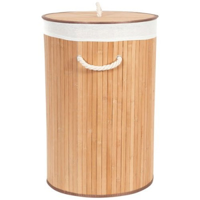 PANIER A LINGE ROND EN BAMBOU