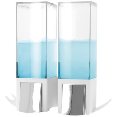 DOUBLE DISTRIBUTEUR DE SAVON MURAL BLC