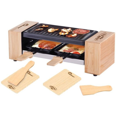 APPAREIL A RACLETTE MULTIFONCTION - 2 PERSONNES - MEUUUH BOIS-8618
