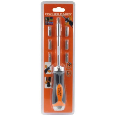 TOURNEVIS A CLIQUET AVEC 7 EMBOUTS