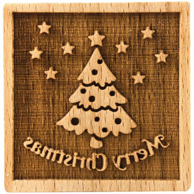 TAMPON DECO CARR MERRY CHRISTMAS