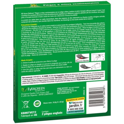 PIEGE A MITES VESTIMENTAIRES X2 /NC (Vendu par 1)