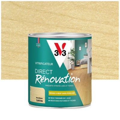 Vitrificateur rénovation incolore satin 0.75l