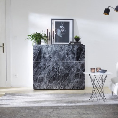 Adhésif rouleau effet marbre romeo silver 2mx45cm