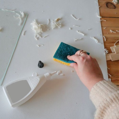 Gratte eponge avec renfort microfibre très absorbant x3