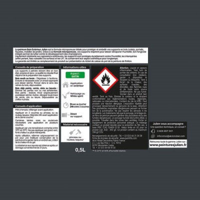 Peinture Extérieure Bois Microporeuse 0.5L