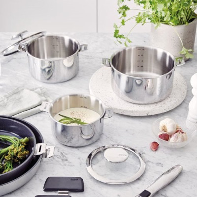 Série 3 casseroles inox 16 / 18 / 20 cm - R'Évolution