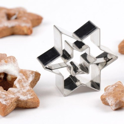 Découpoir Étoile double 5 cm Inox