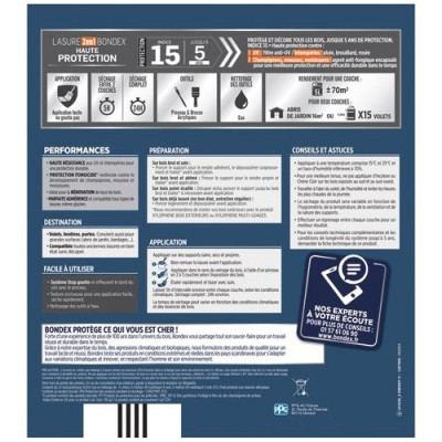 Lasure Haute Protection 2 en 1 Satin 5 Ans 5L