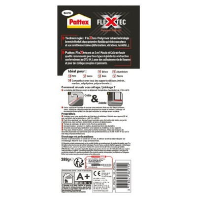 Mastic Colle Tout en 1 Flextec Polymère 380ml