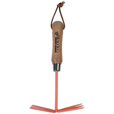 Serfouette à fleurs panne et fourche colours manche bois as