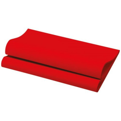 Lot 12 serviettes 40 x 40 cm Rouge - Dunisoft Bio