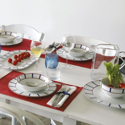 Plat rond 32 cm - Basque Bleu