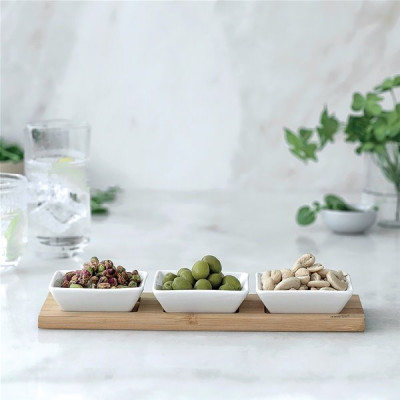 Set plateau + 3 bols carrés