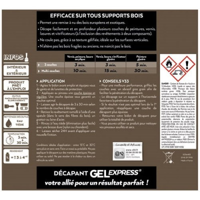 Décapant gel express bois 0.5 L