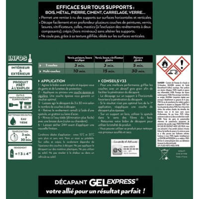 Décapant gel express multi supports 0.5 L