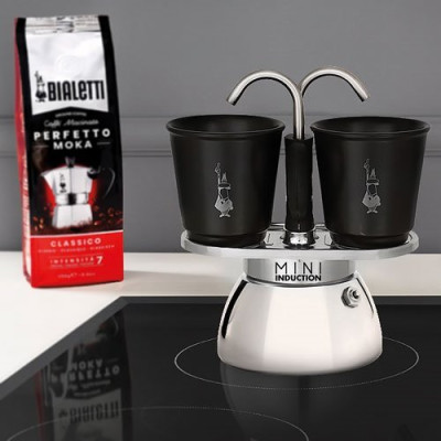 Set cafetière italienne 2 tasses - Mini Express Induction