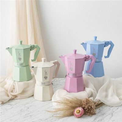 Cafetière italienne 6 tasses Rose Pastel - Moka Exclusive