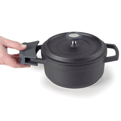 COCOTTE FONTE ALU REVETUE NOIR OV 31CM
