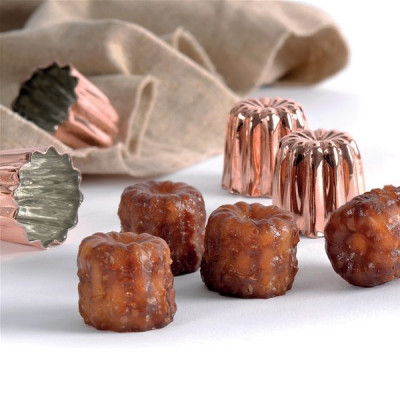 MOULE CANNELE BORDELAIS CUIVRE X3