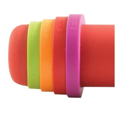 Rouleau à pâtisserie ajustable Rouge