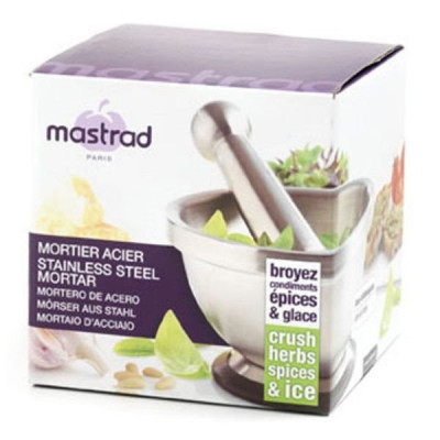 Mortier et pilon inox