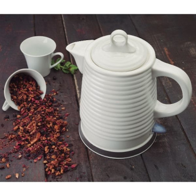 BOUILLOIRE ELECT 1L3 CERAMIQUE BLANC